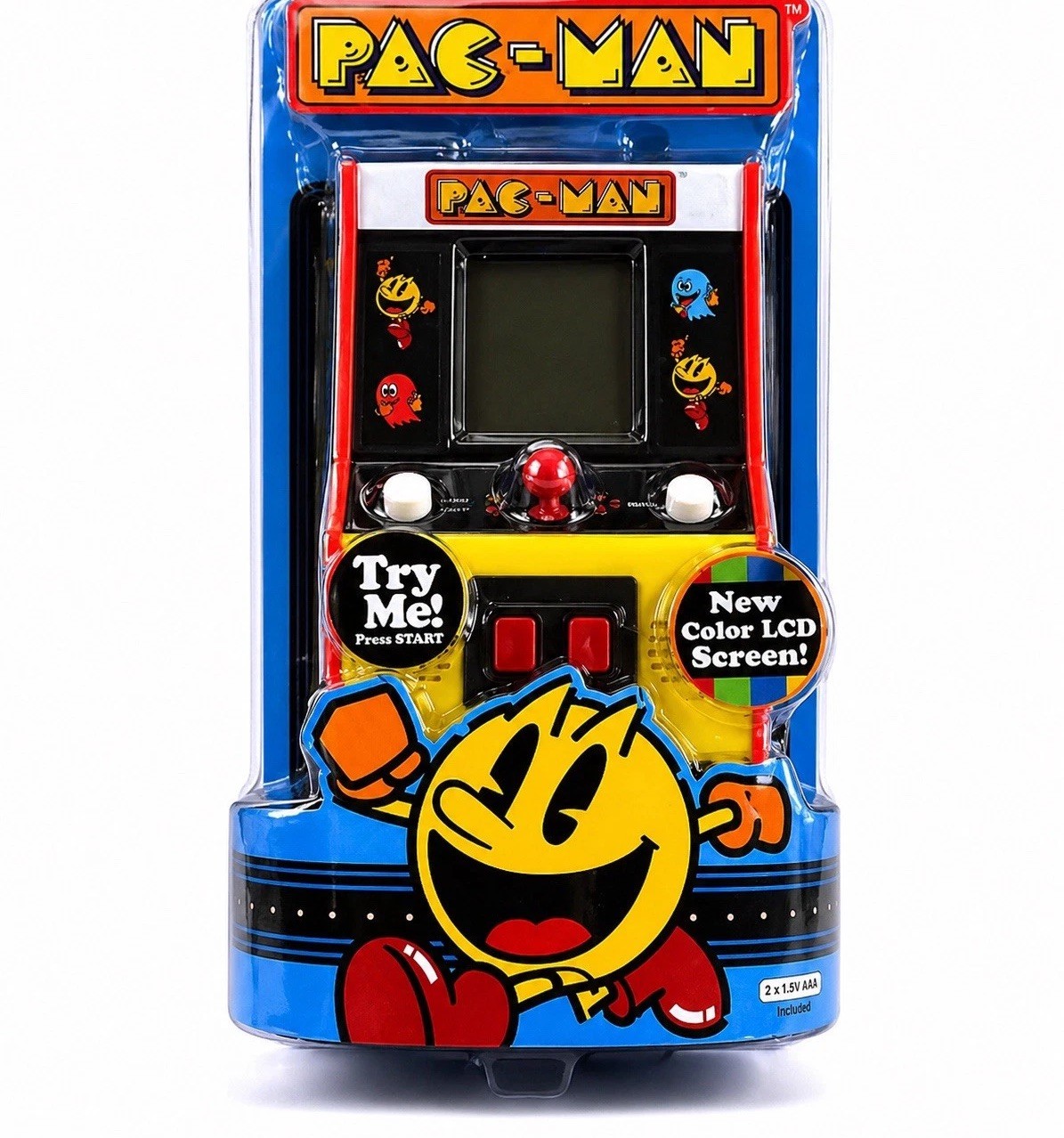 Pac-Man Mini Arcade Machine Basic Fun 2021 Retro Game New LCD Screen Sealed
