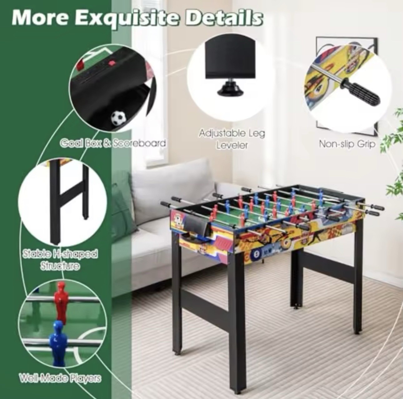 New 12 in 1 Multi Game Table for Home Arcade Party Activity Room Air Hockey
