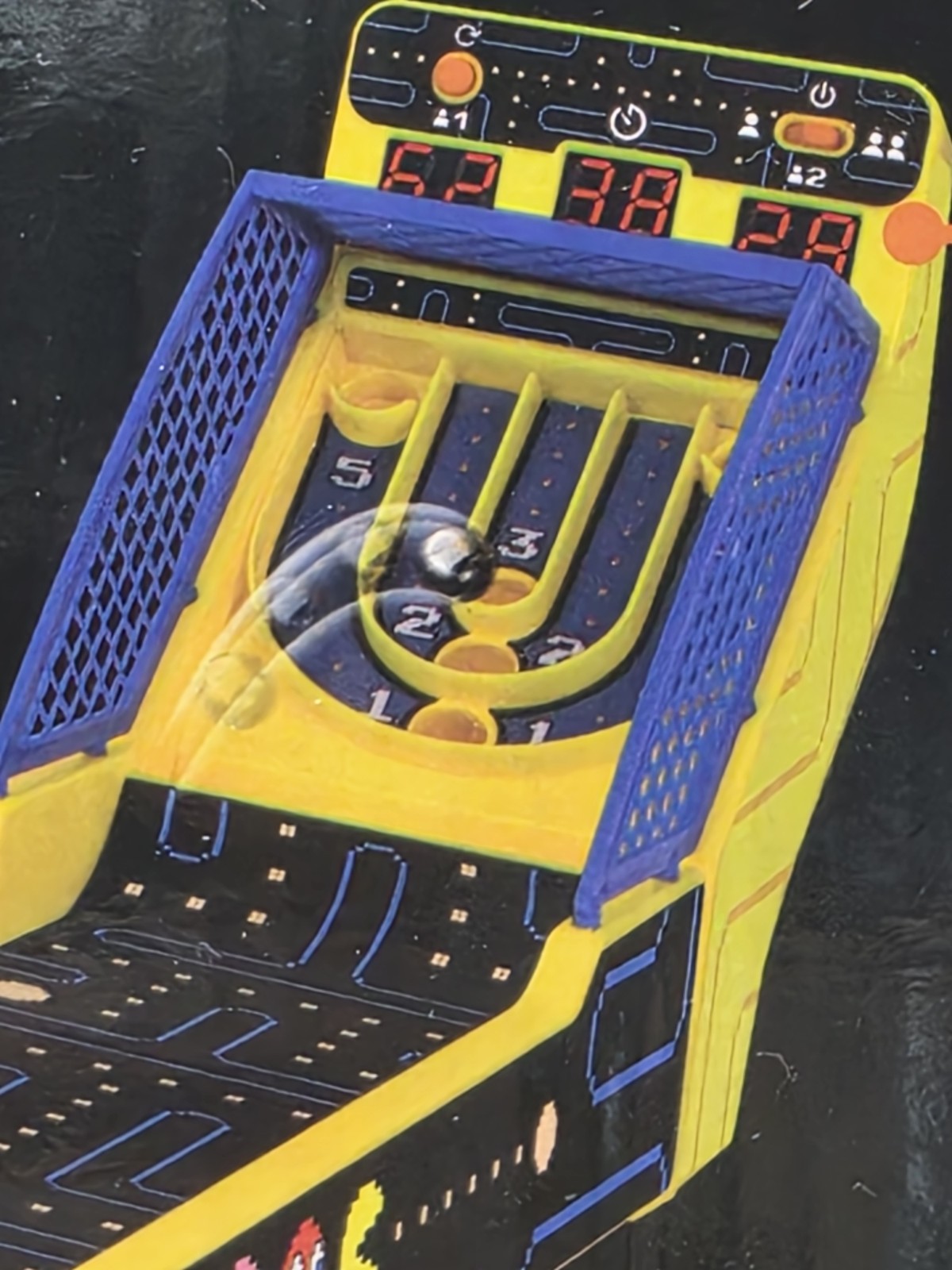 Pac-Man Electronic Arcade Alley Skee-Ball Tabletop Game w/ Lights & Sound 3-Feet
