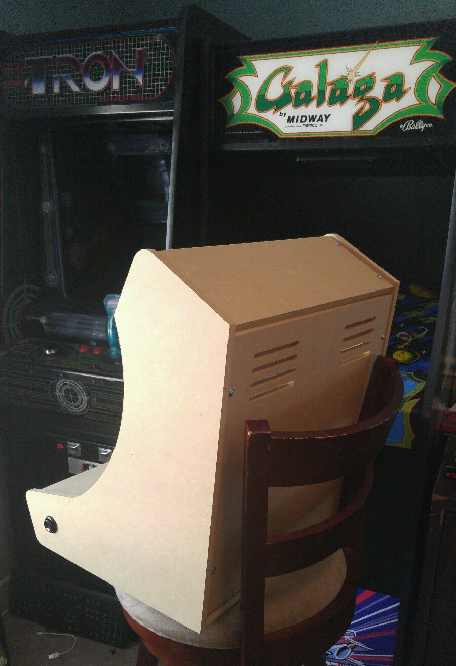 Easy to Assemble 2p Bartop / Tabletop Arcade Cabinet Kit w/ Marquee Holder HAPP
