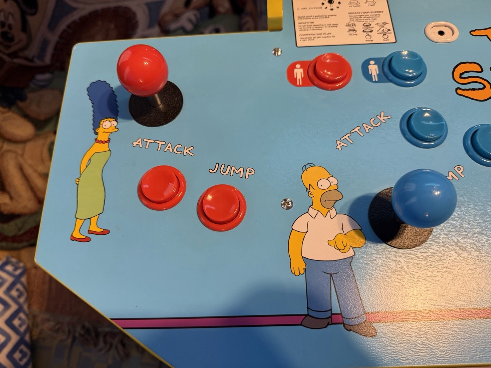 🕹️Arcade 1 Up The Simpsons Live Arcade Cabinet with Riser Lit Marquee 4 Player