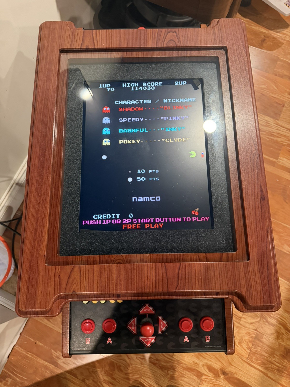 Namco Pac-Man’s Arcade Party Wood Cocktail Table Arcade Machine