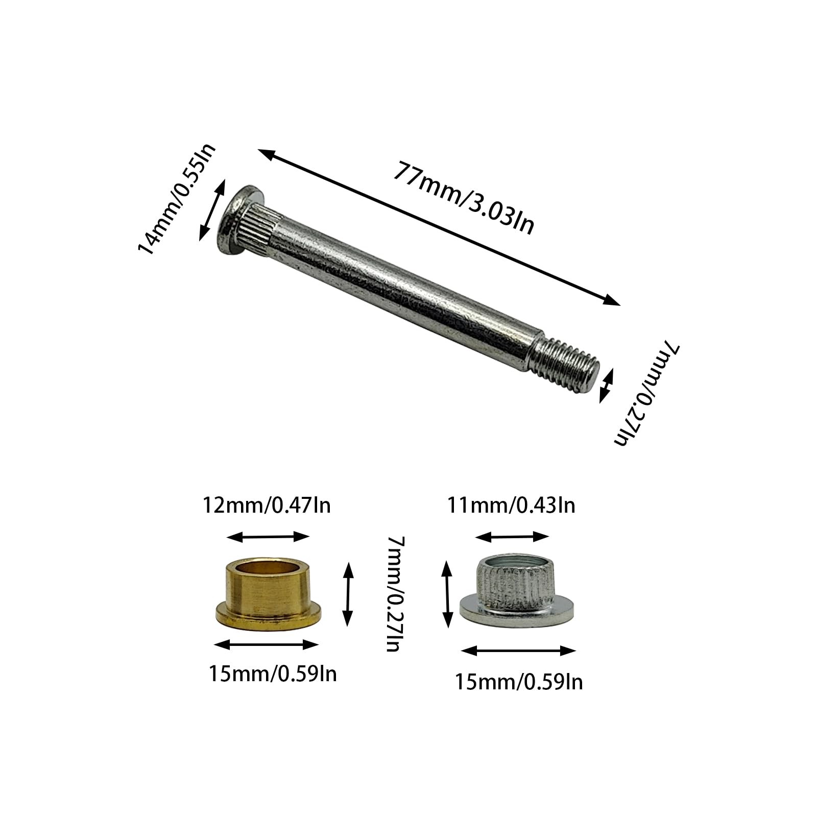 Door Hinge Pin and Bushing kit Compatible with 1994-2004 Ford Mustang Ranger Lin