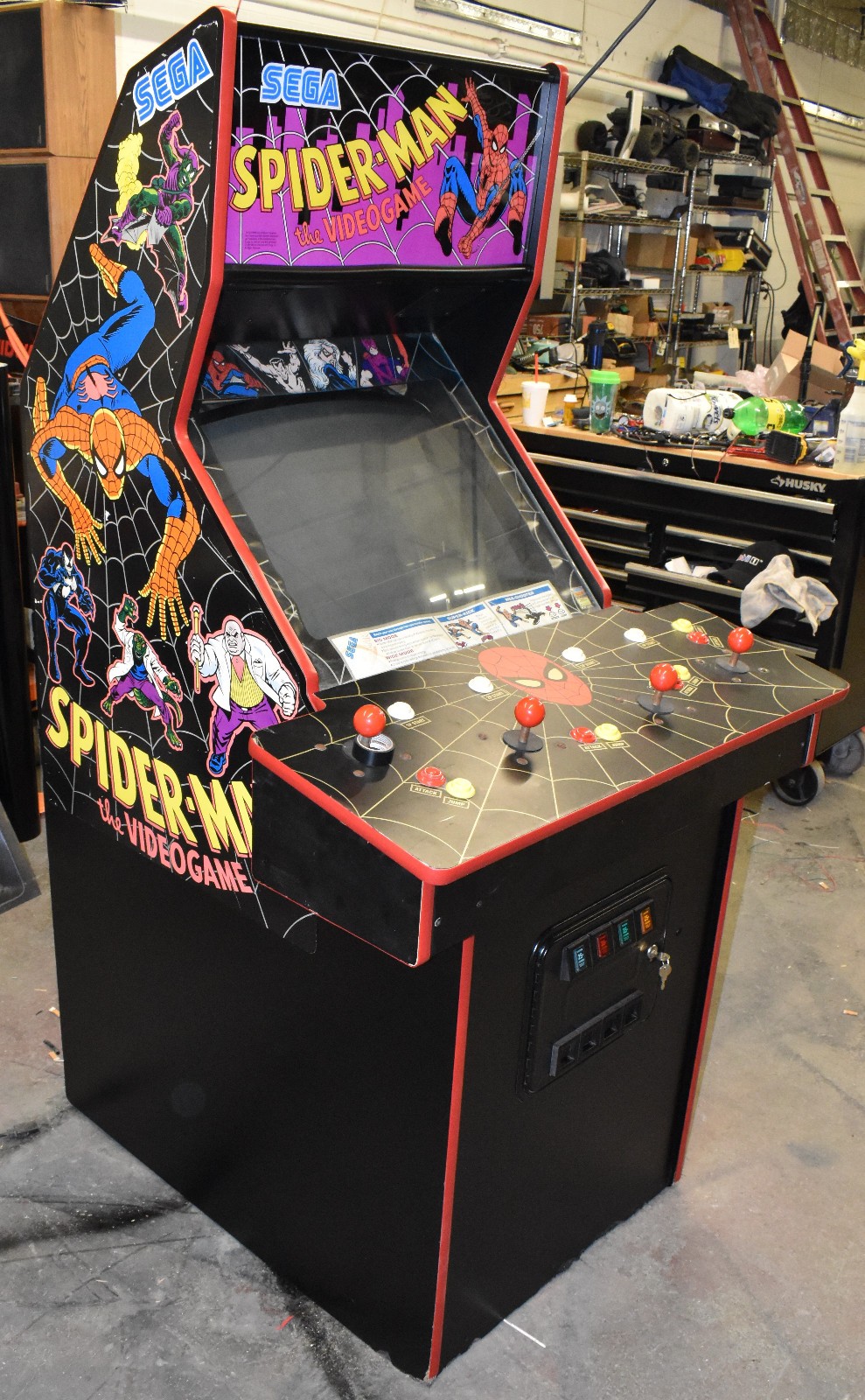 SPIDER-MAN THE VIDEOGAME ARCADE MACHINE by SEGA 1991 (Excellent) *RARE*