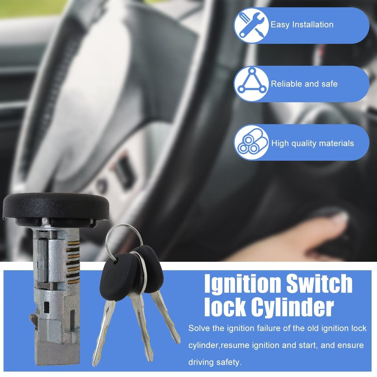 924-796 Ignition Switch Lock Cylinder w/Keys for 2009-2013 Chevy Impala(2025 …