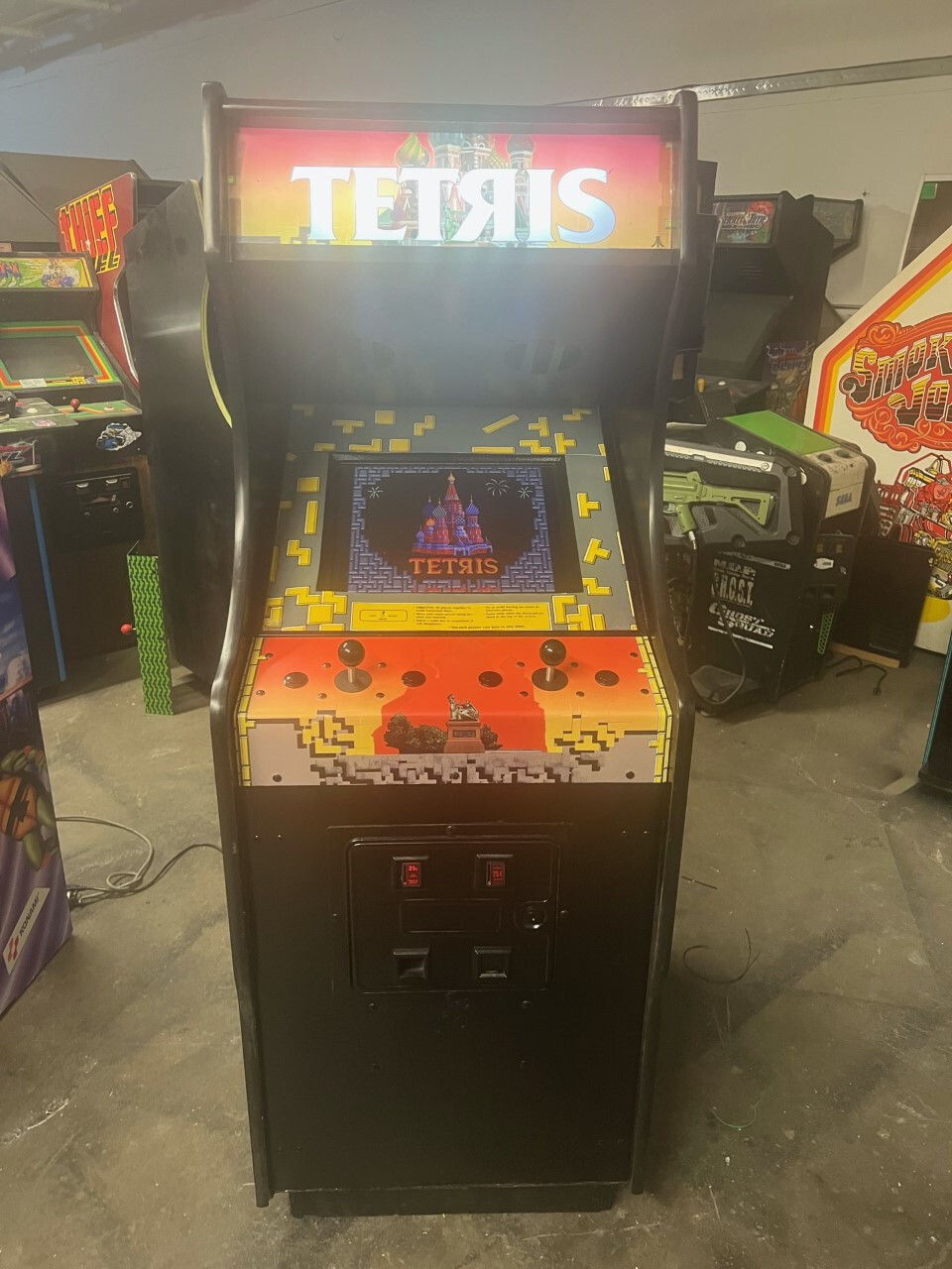 TETRIS ARCADE MACHINE by ATARI 1988 (Great Condition) *RARE*