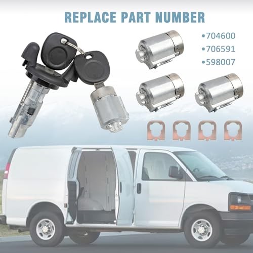 Ignition Switch Lock Cylinder With 4 Door Lock Cylinder Compatible With Chevy