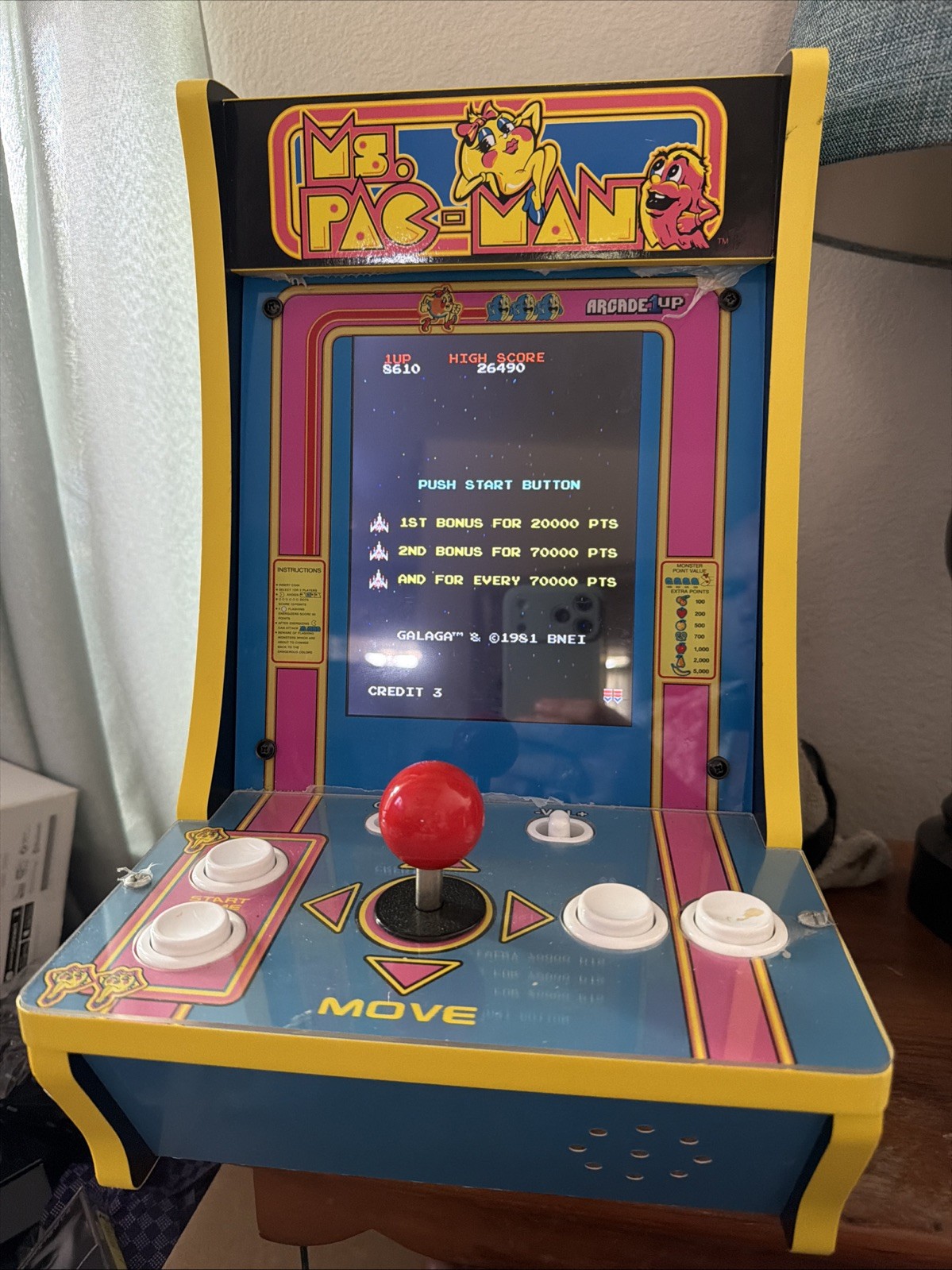 MS. PAC-MAN Arcade 1-UP CounterCade 4 Games In 1