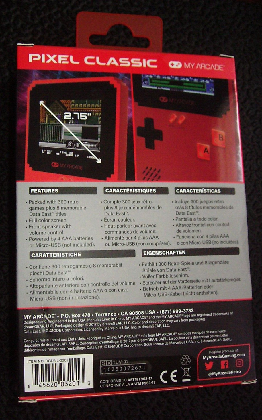 DATA EAST HITS MY ARCADE Portable Gaming System 300 Games New Classic Bad Dudes