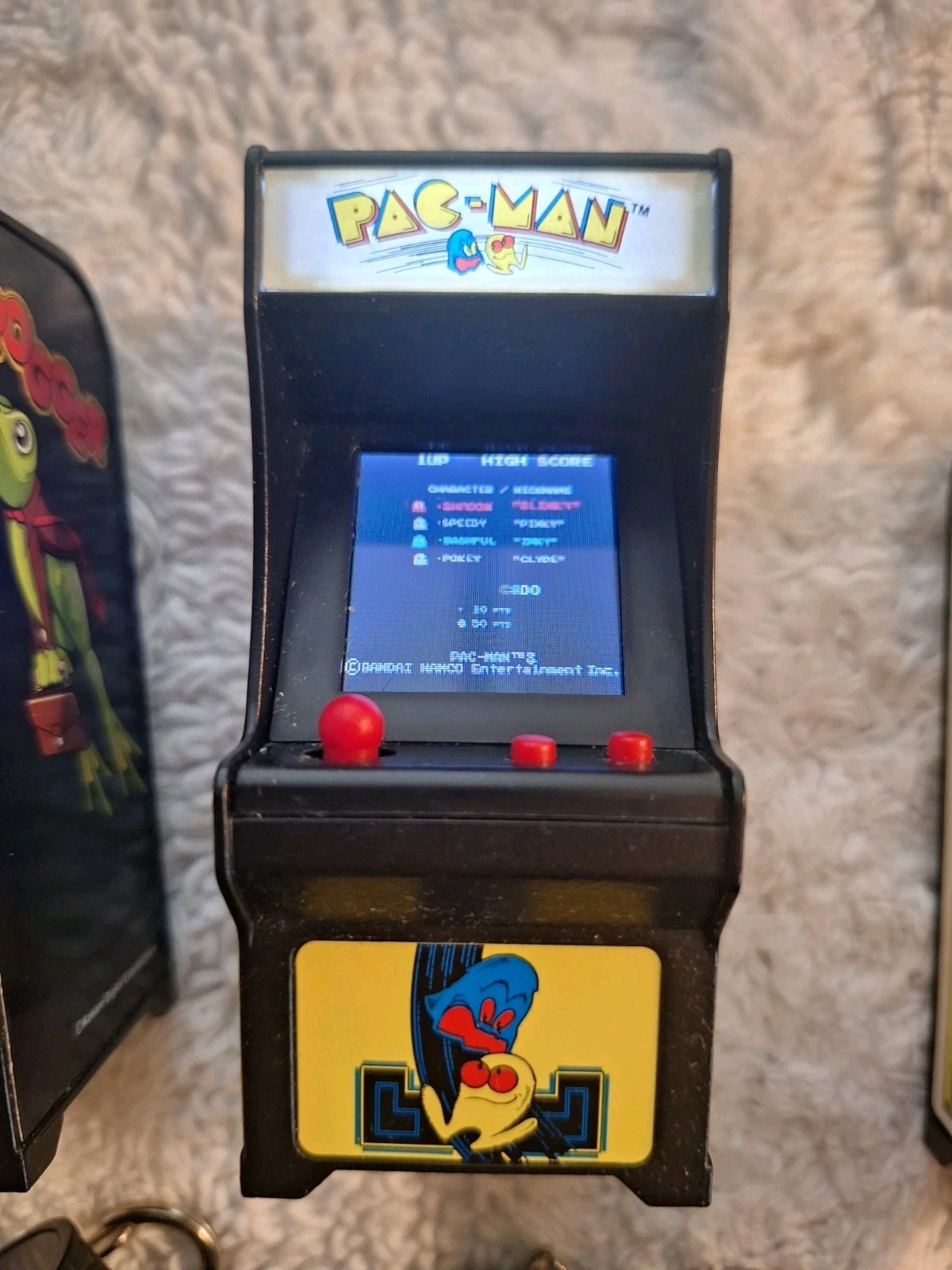 Tiny Arcade Games Keychain Lot of 8 PacMan Frogger Galaxian Dig Dug WORKING