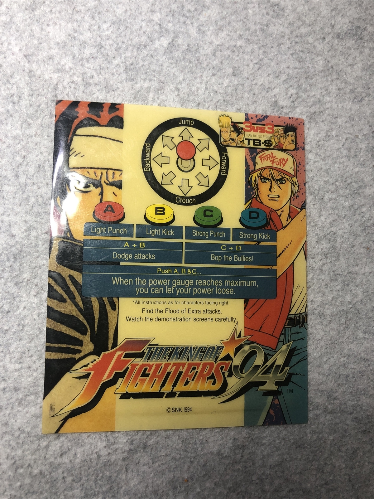 ***** The King Of Fighters 94 Mini Marquee Header SNK Neo Geo Arcade *****