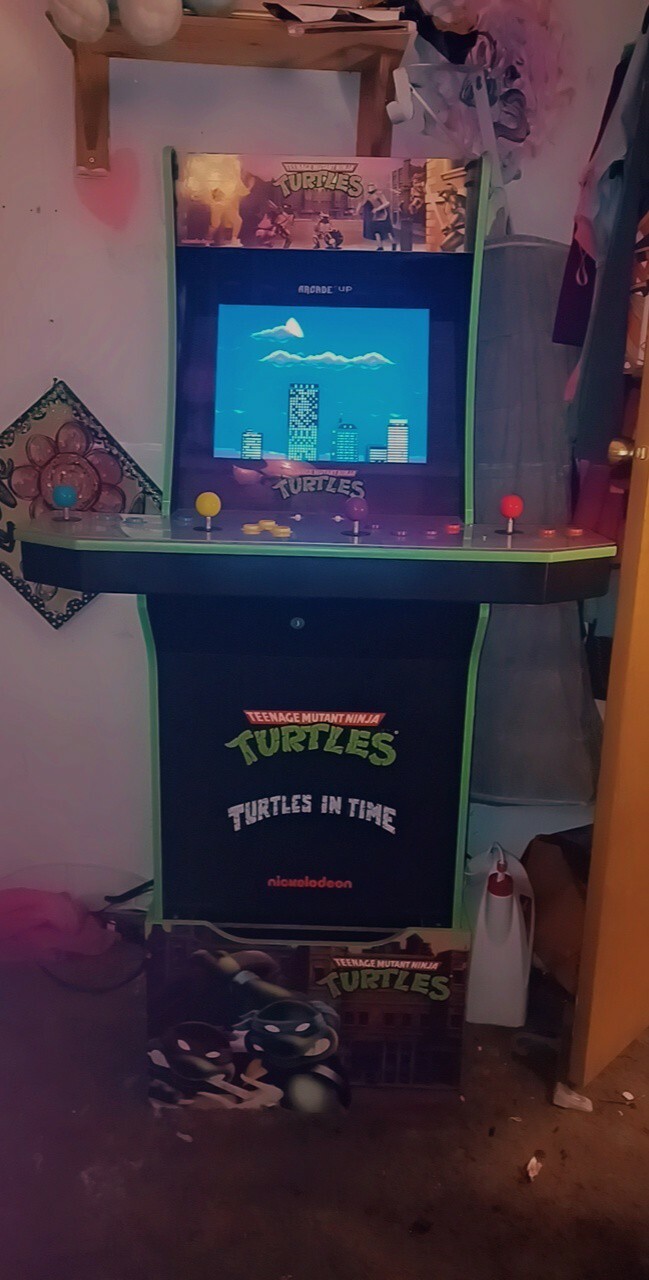 Arcade1Up Teenage Mutant Ninja Turtles Arcade Cabinet Machine with Riser