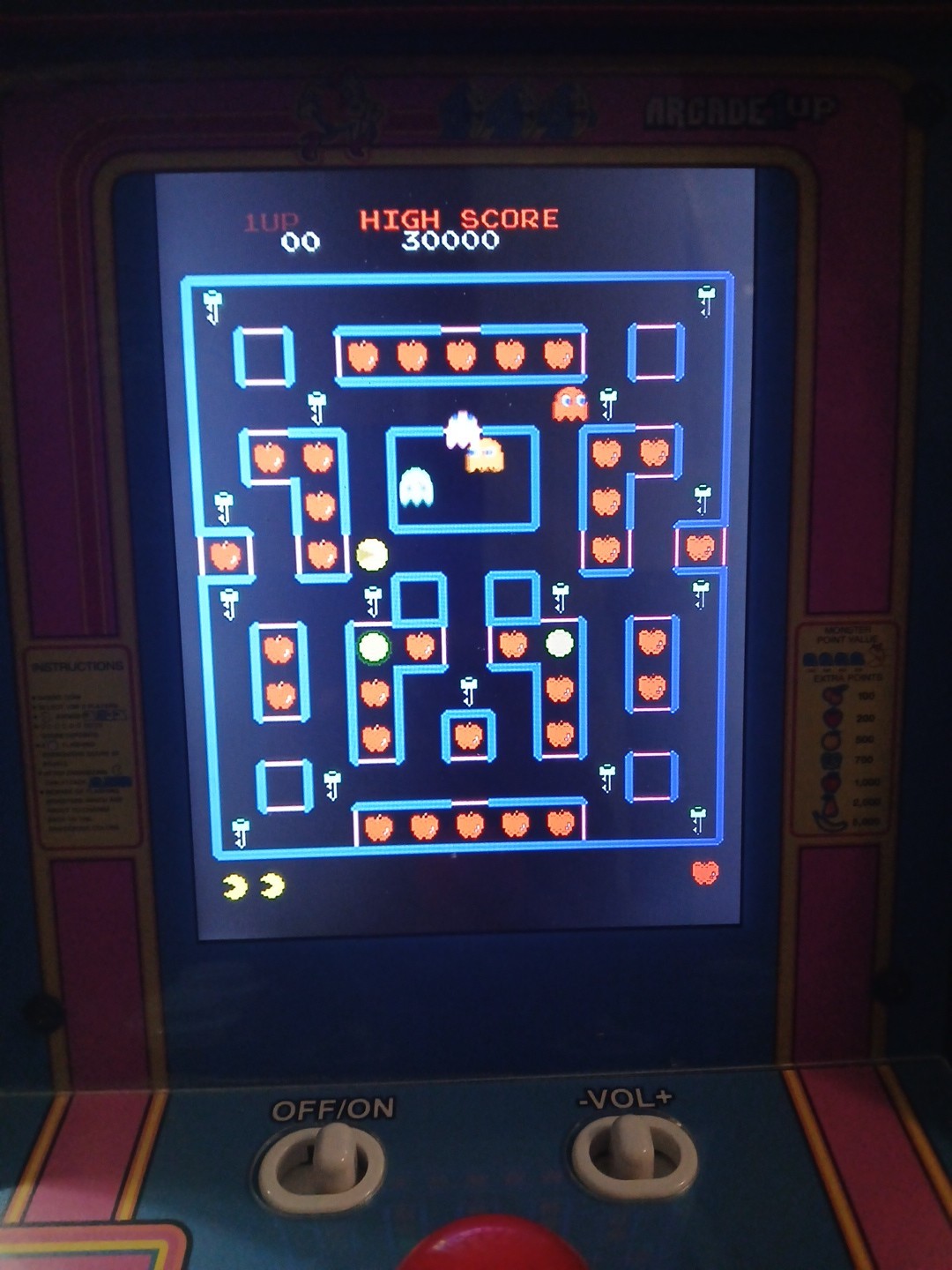 Arcade 1up 8261 Ms Pac-Man Tabletop Arcade GameSystem 16″ Tested – works