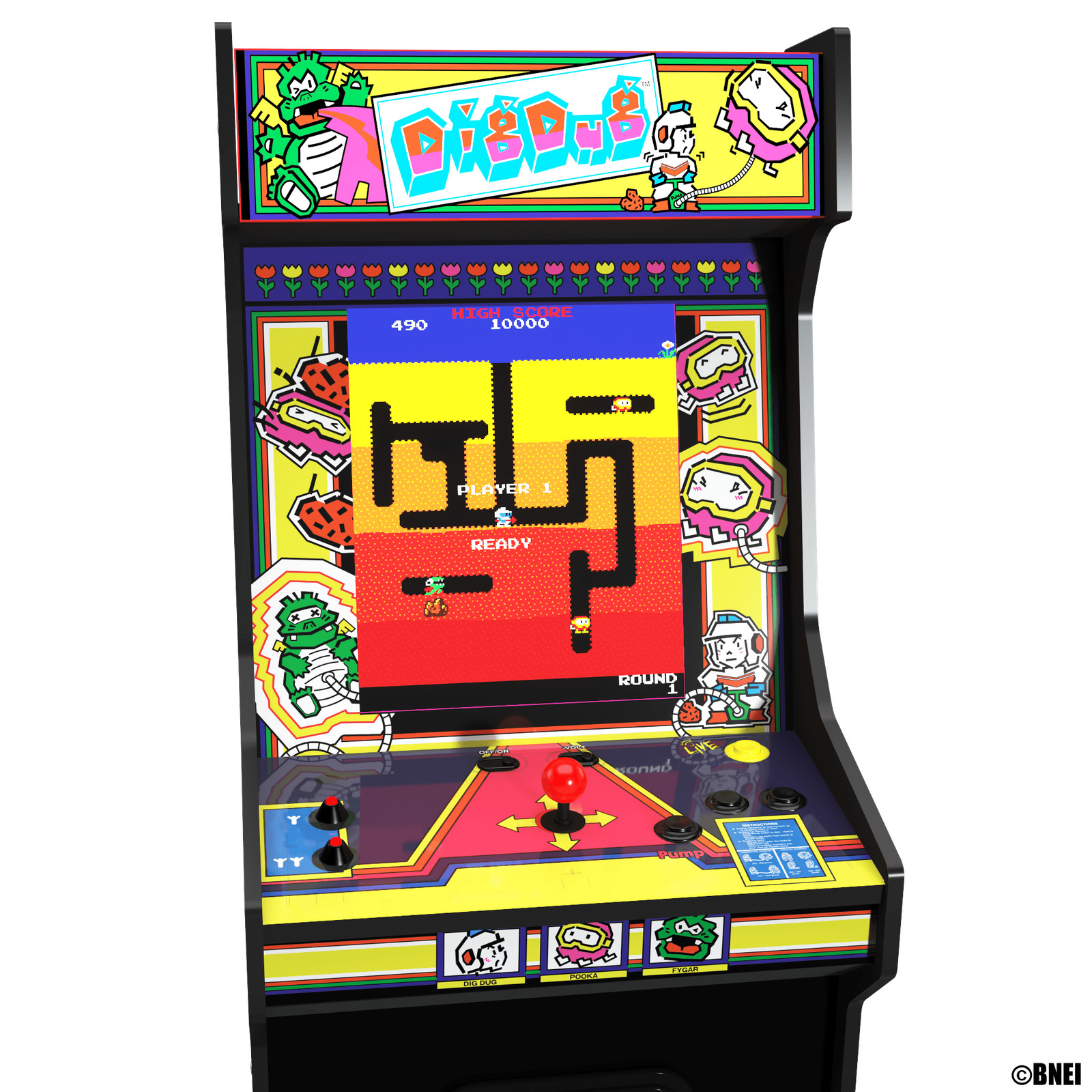 Arcade1Up Dig Dug Bandai Namco Legacy Edition Arcade With Riser Video Game Machi
