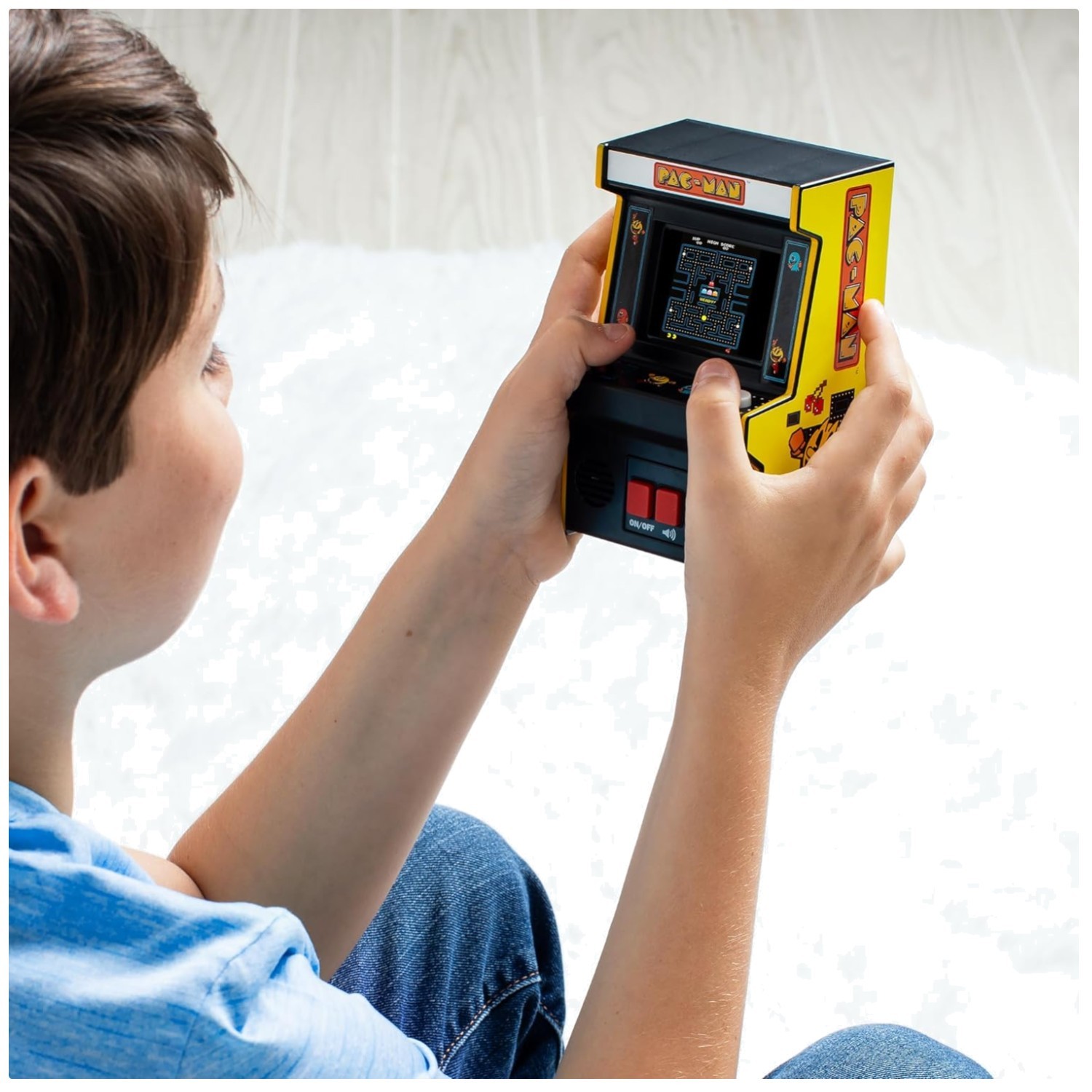 Mini Arcade Game Console – Handheld 90s Toy, Pac-Man Edition