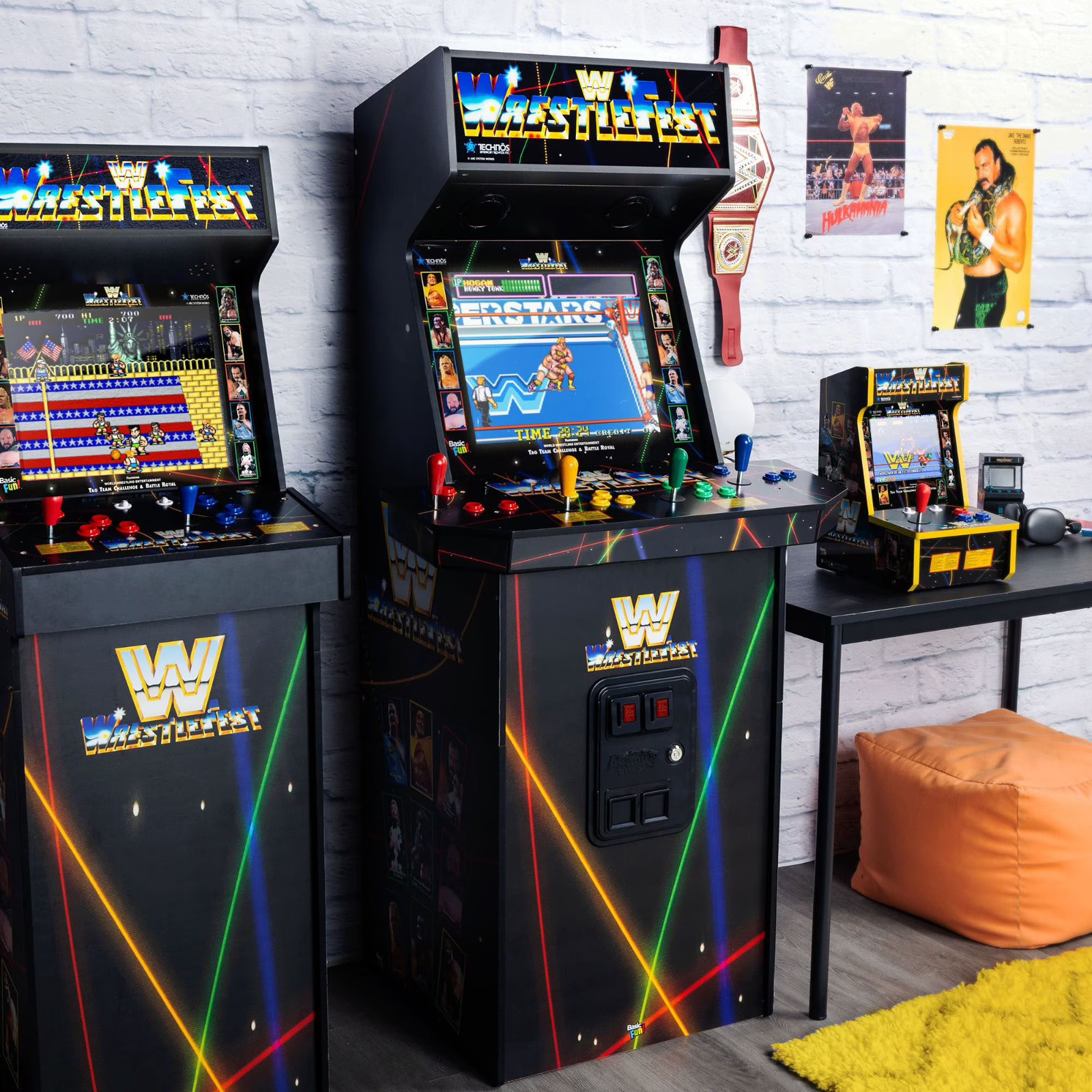4 Player WWE Supreme Series Premium Arcade Cabinet, 5 Games Included