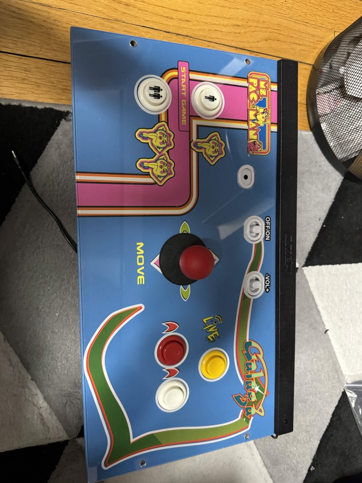 Arcade1Up ms pac-man pacman galaga control deck panel plexiglass arcade 1up