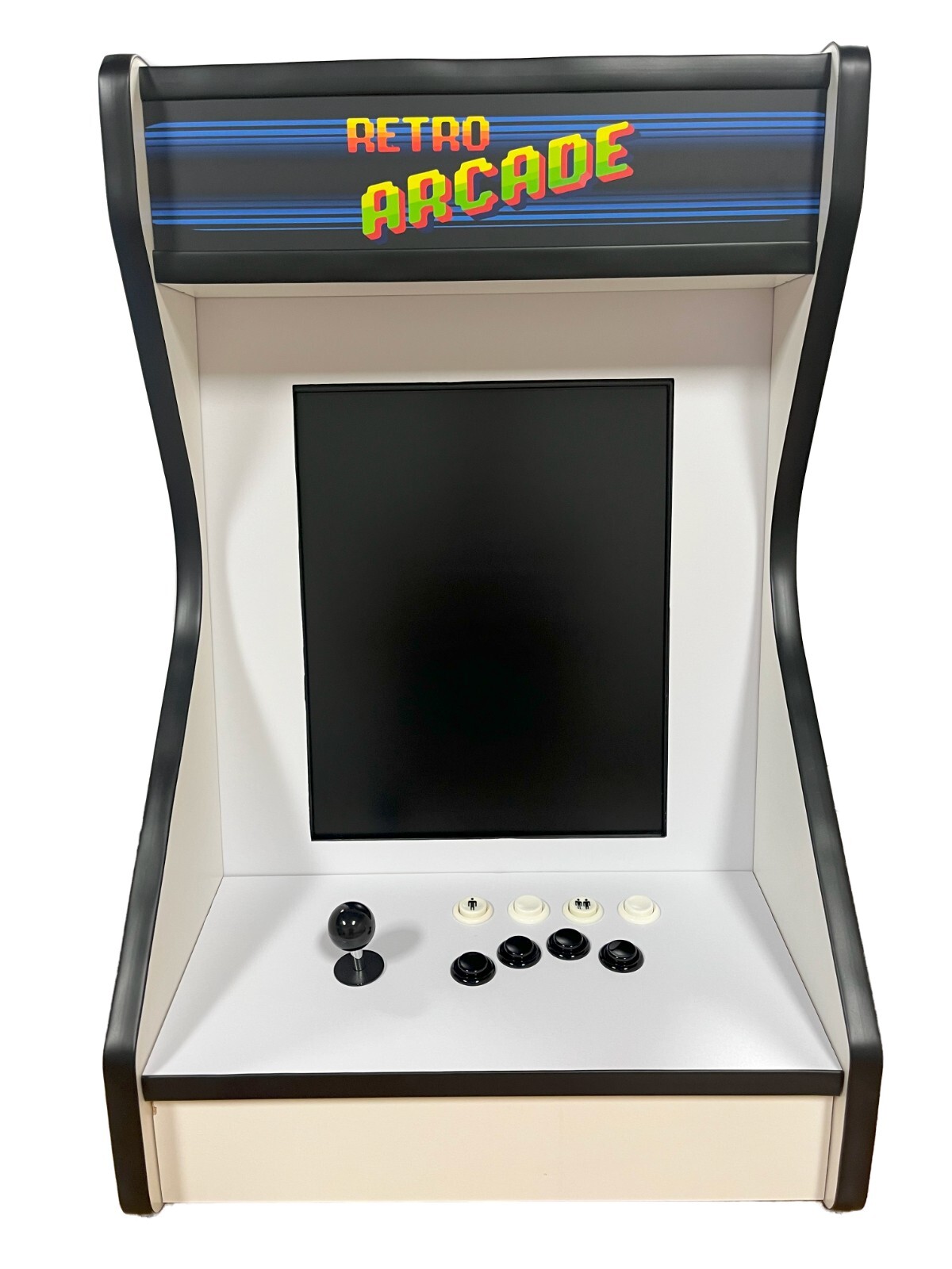 White Bar Top / Table top Vertical Arcade For Your Home! With 516 Games!