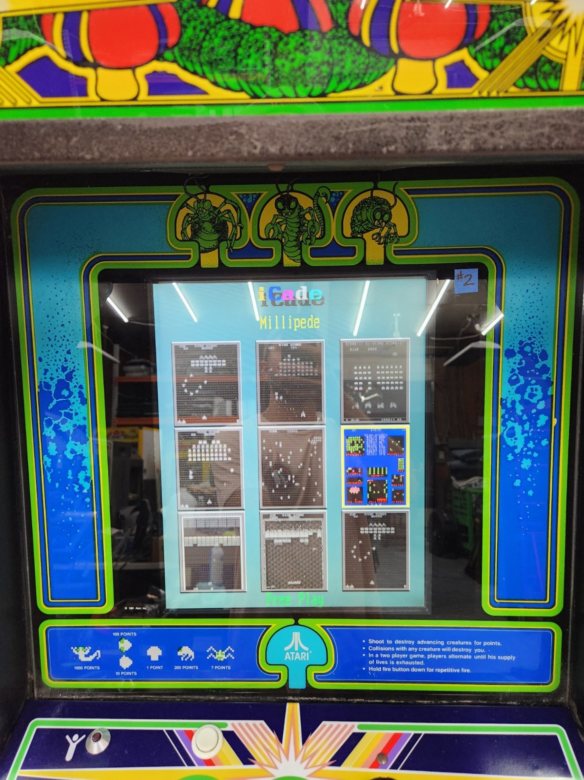 CENTIPEDE Stand Up Full Size Arcade Machine Classic Video Game 9 Games in 1 (#2)