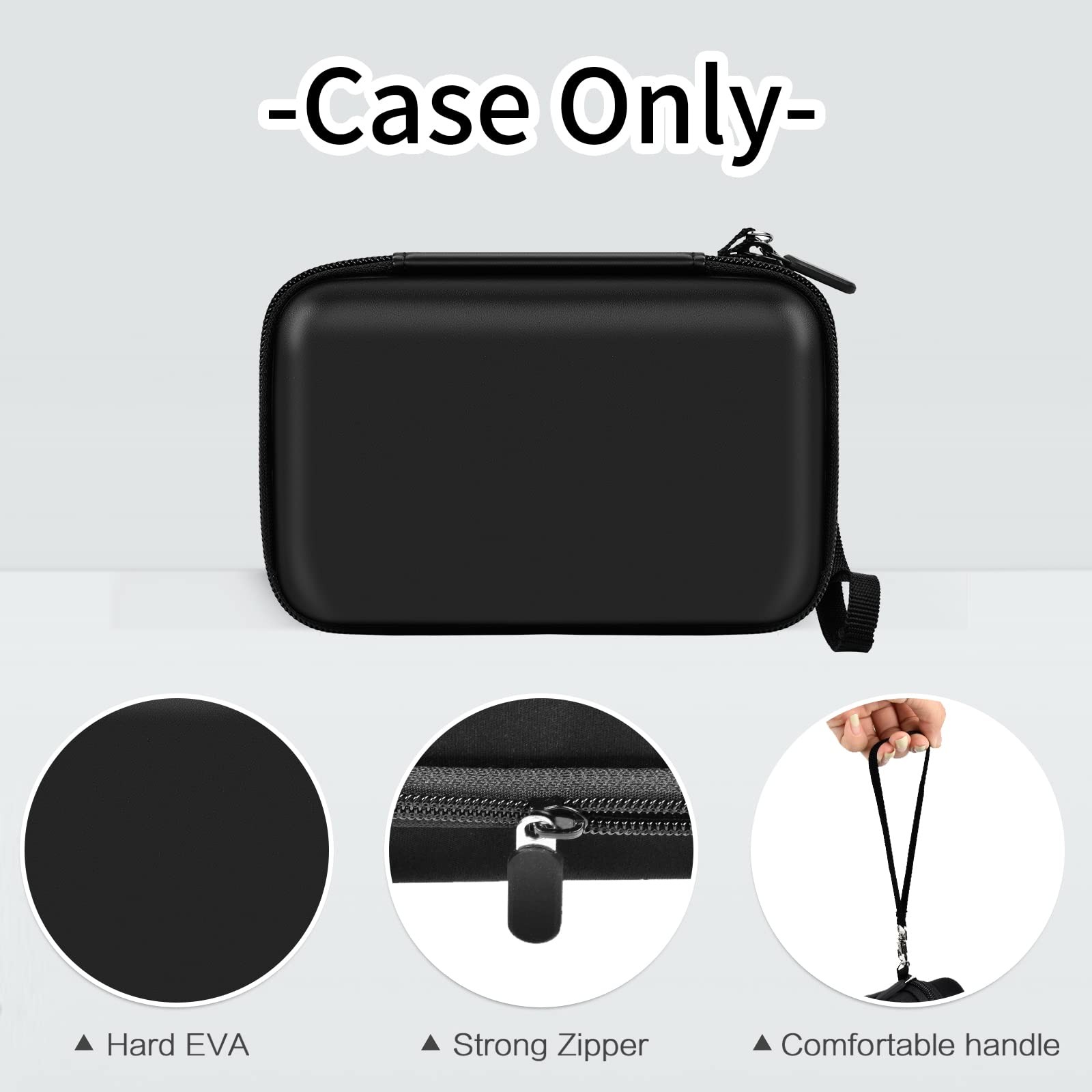 Againmore Hard Case Compatible with Analogue Pocket Handheld Kompakt, Black
