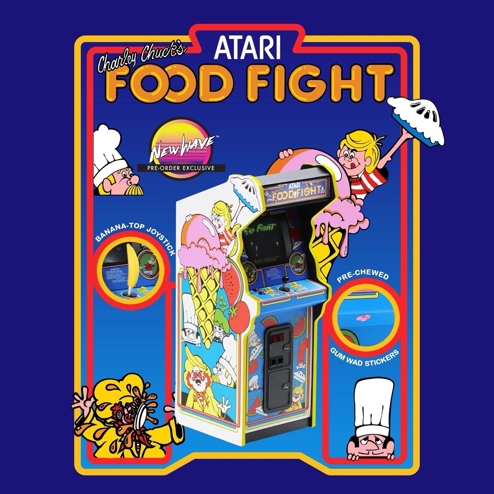 Replicade FOOD FIGHT Ltd PRE-ORDER EXCLUSIVE 1/6 Scale 12″ Mini Arcade – NEW