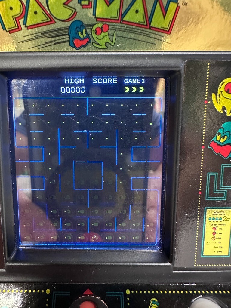 2019 Pac-Man Mini Arcade Classic Video Game Bandai Namco #09530 Gold Foil Decals