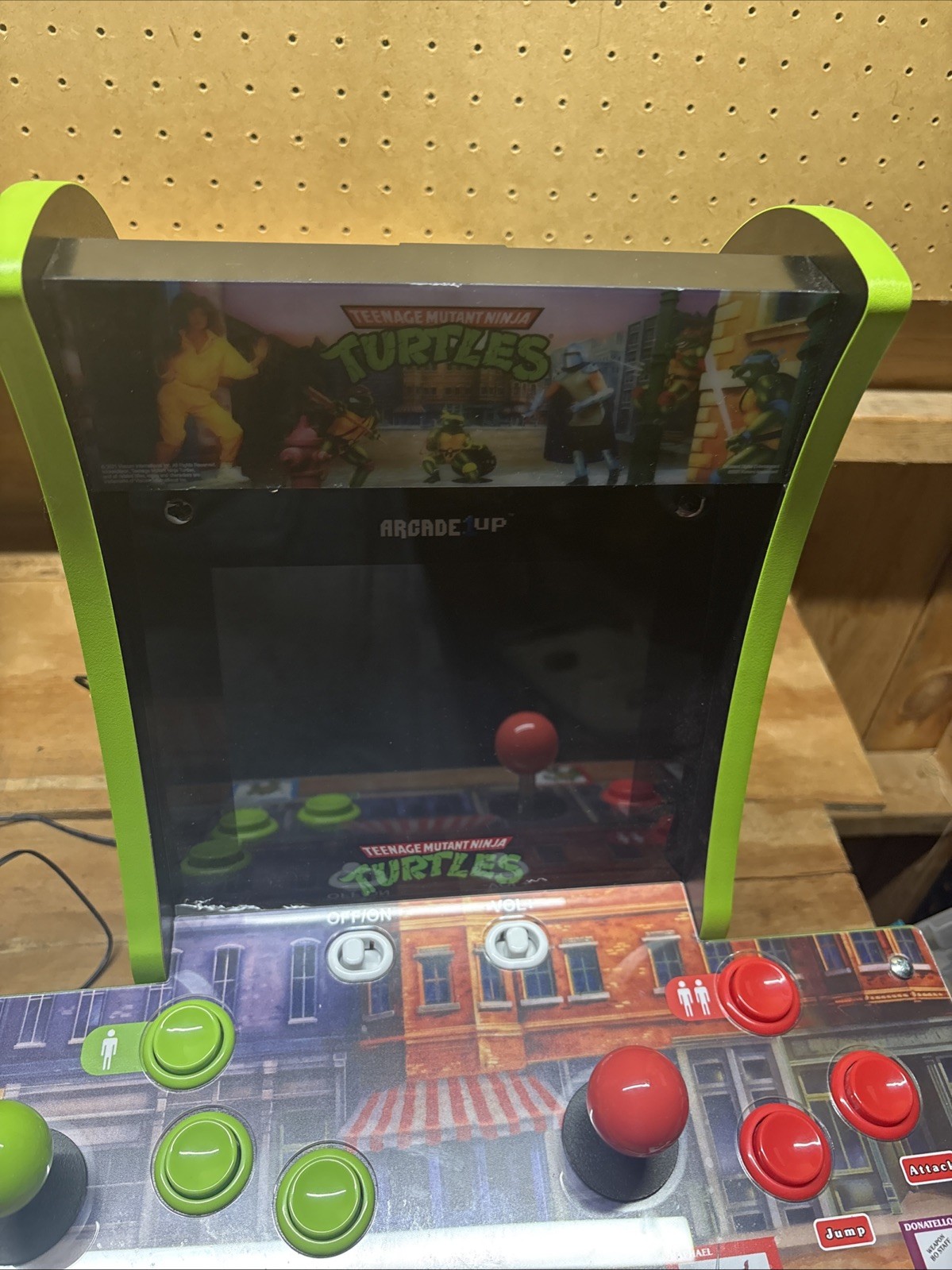 Arcade1Up Teenage Mutant Ninja Turtles Countercade 2 Games in 1 Cabinet