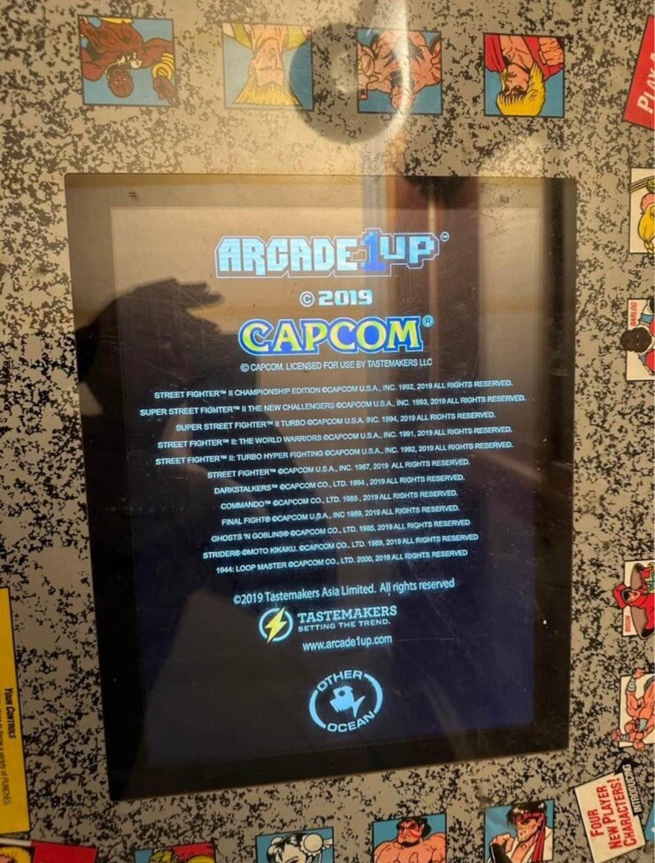Arcade1Up Street Fighter 1944 Cocktail Table Gaming Table 12 Games Assembled